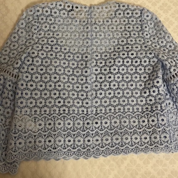 J. Crew eyelet blouse top zip closure NEW Womens - Picture 5 of 6